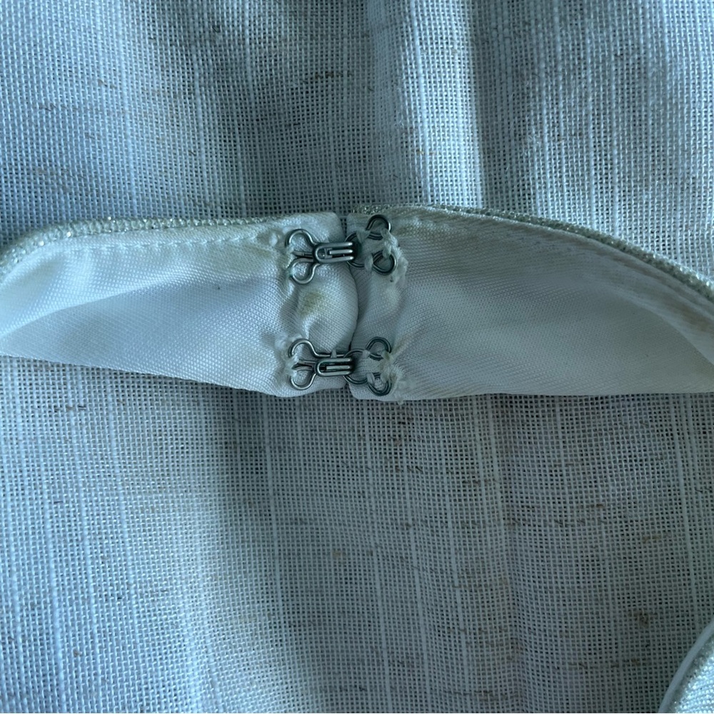 Revolve Superdown Sparkly Silver Halter Top - image 6